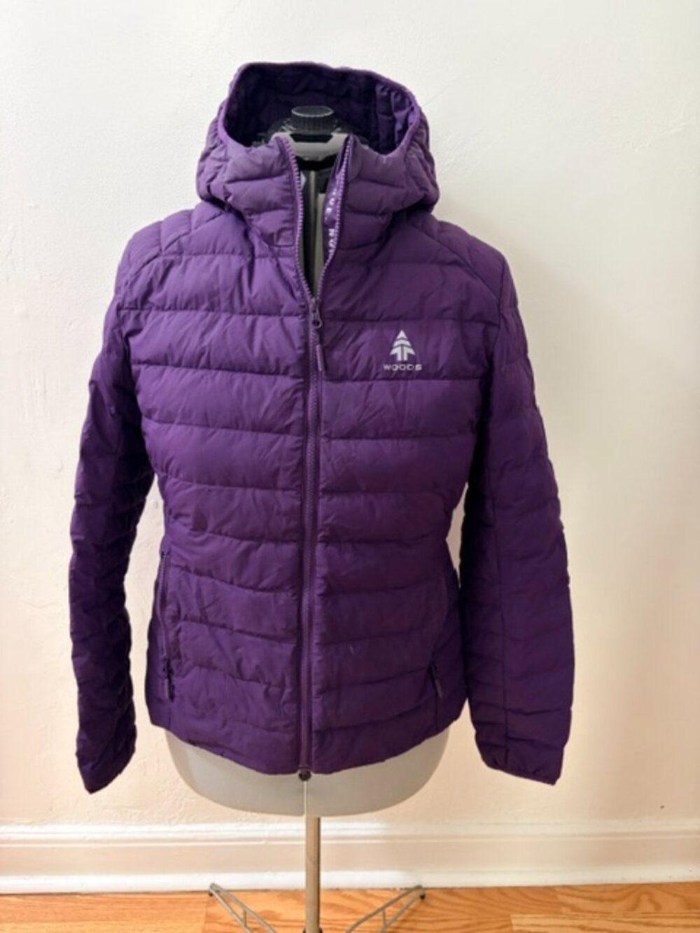 Woods Purple Hooded Down Puffer Jacket – Size L